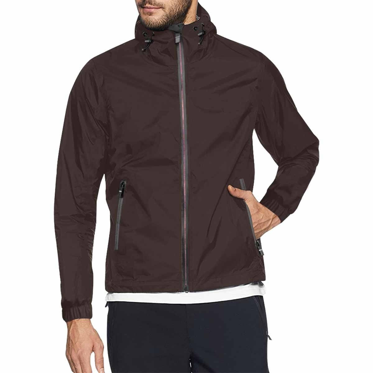 Carafe Brown Hooded Windbreaker Jacket - Men / Women