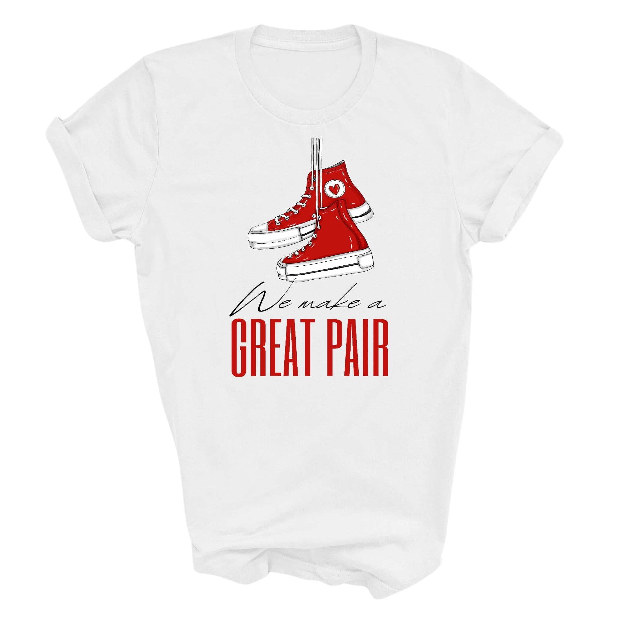Graphic Tee T-shirt Say It Soul We Make a Great Pair, Red