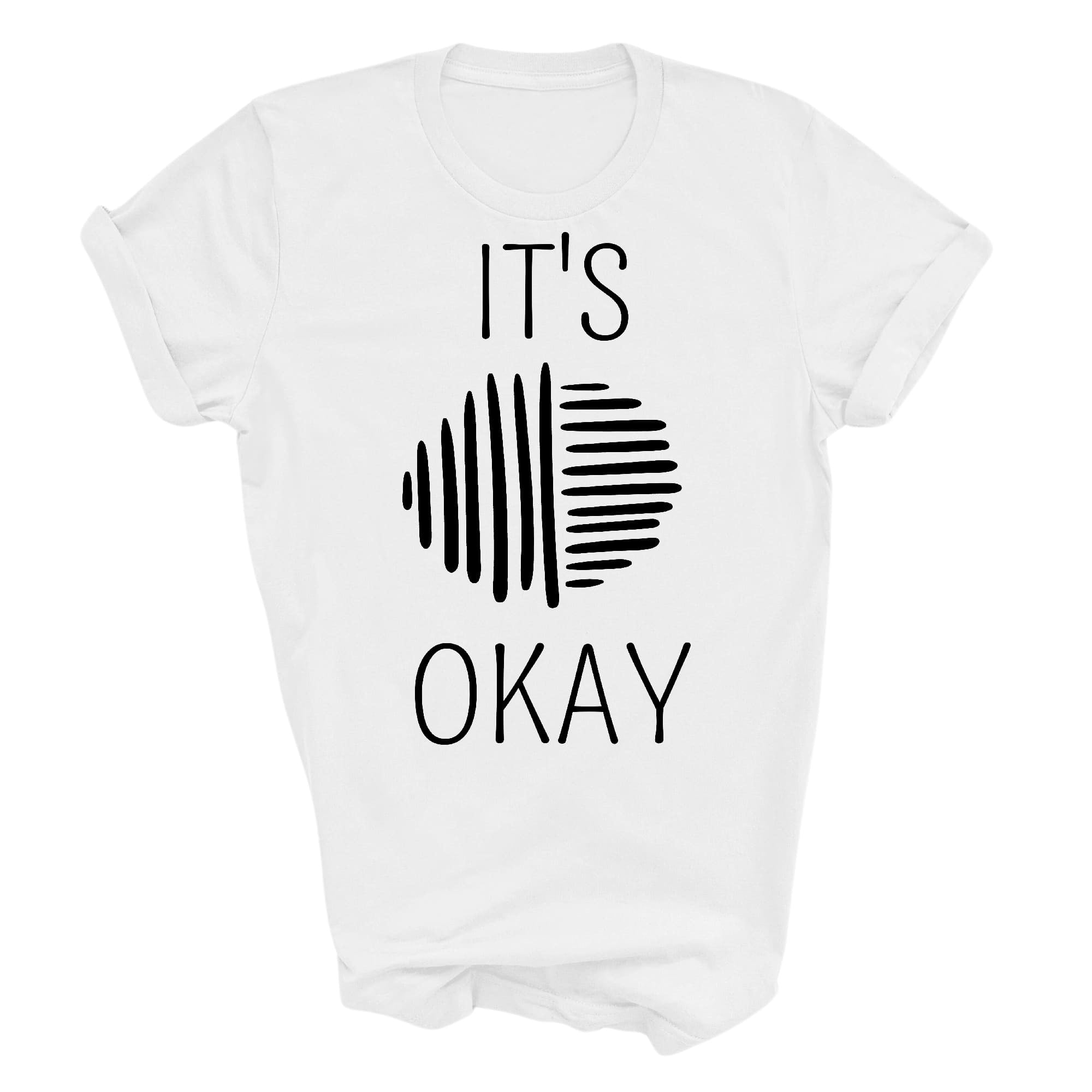 Graphic Tee T-shirt Say It Soul, Its Okay, Black Line Art Positive