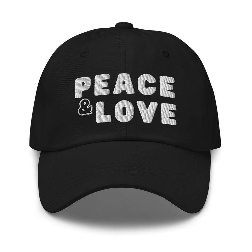 Graphic Baseball Cap, Peace & Love Adjustable Snapback Hat