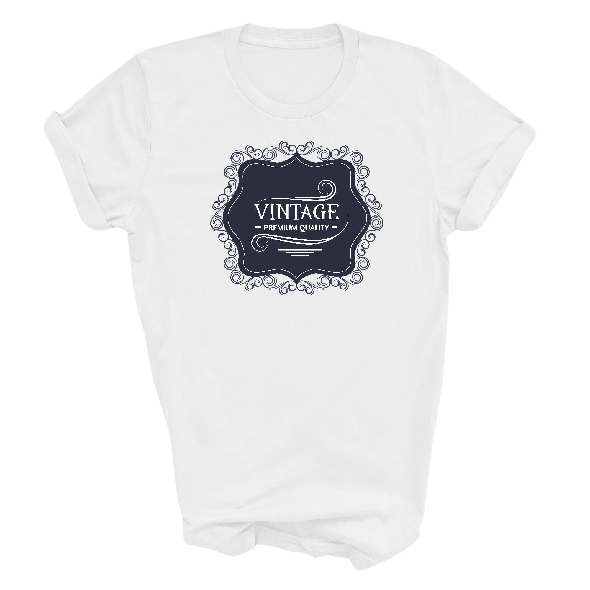 Graphic Tee T-shirt Vintage Premium Quality Black White Illustration