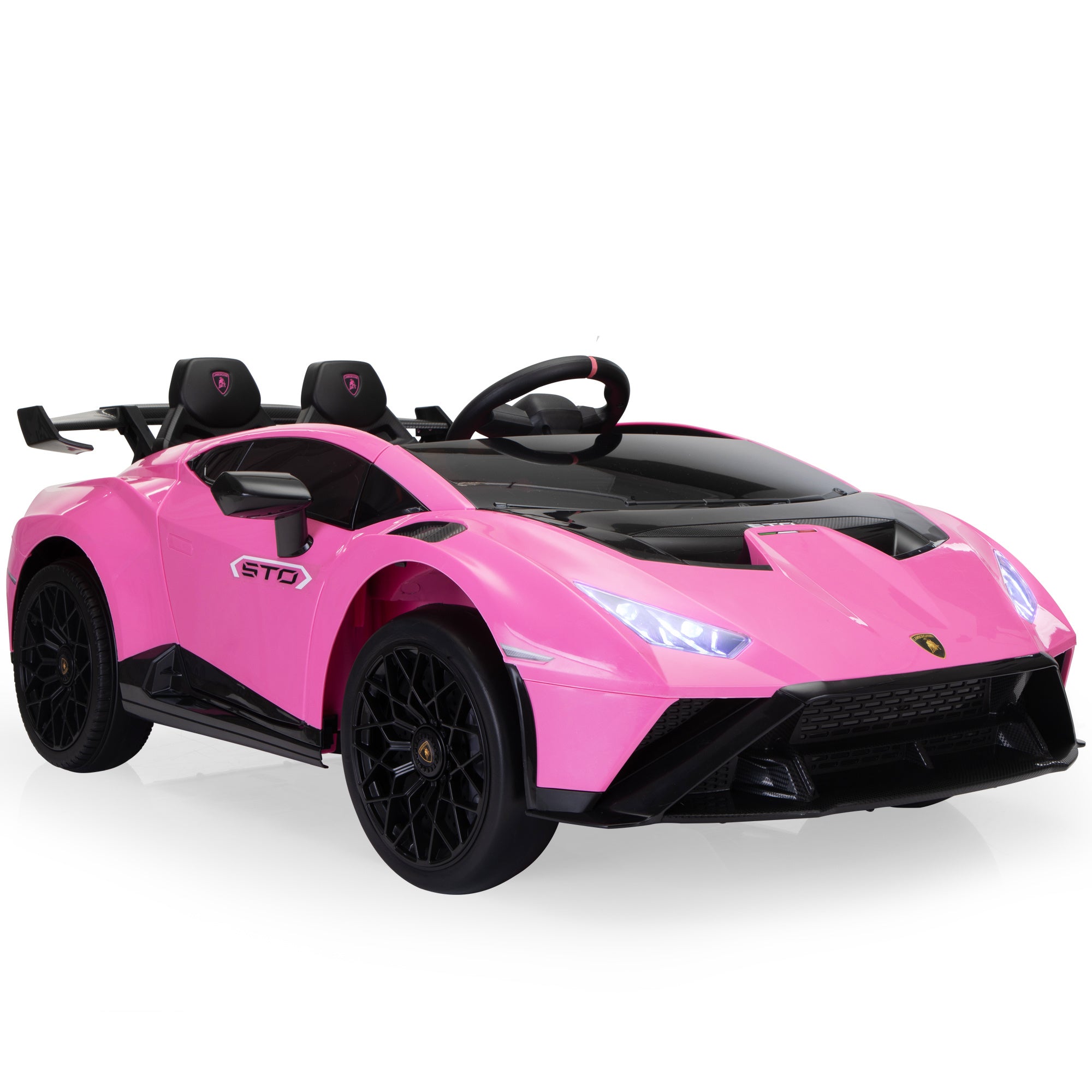 Licensed Lamborghini 24V Kids Electric Car, Battery Powered Sports Car w/ 2.4G Remote Control, LED Lights, Music, USB, High-Low Speed, Drifting, Gift