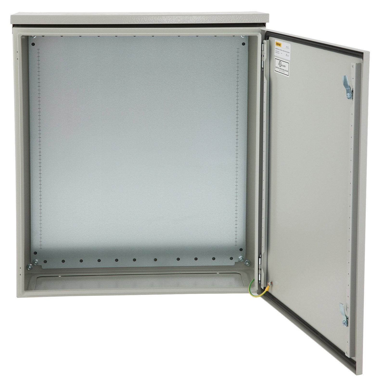VEVOR Electrical Enclosure, 24'' x 24'' x 12'', UL Certified NEMA 4 Outdoor Enclosure, IP65 Waterproof & Dustproof Cold-Rolled Carbon Steel Hinged Jun