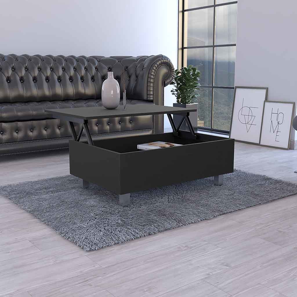 Lift Top Coffee Annapolis, Storage Compartment, Black Wengue Finish