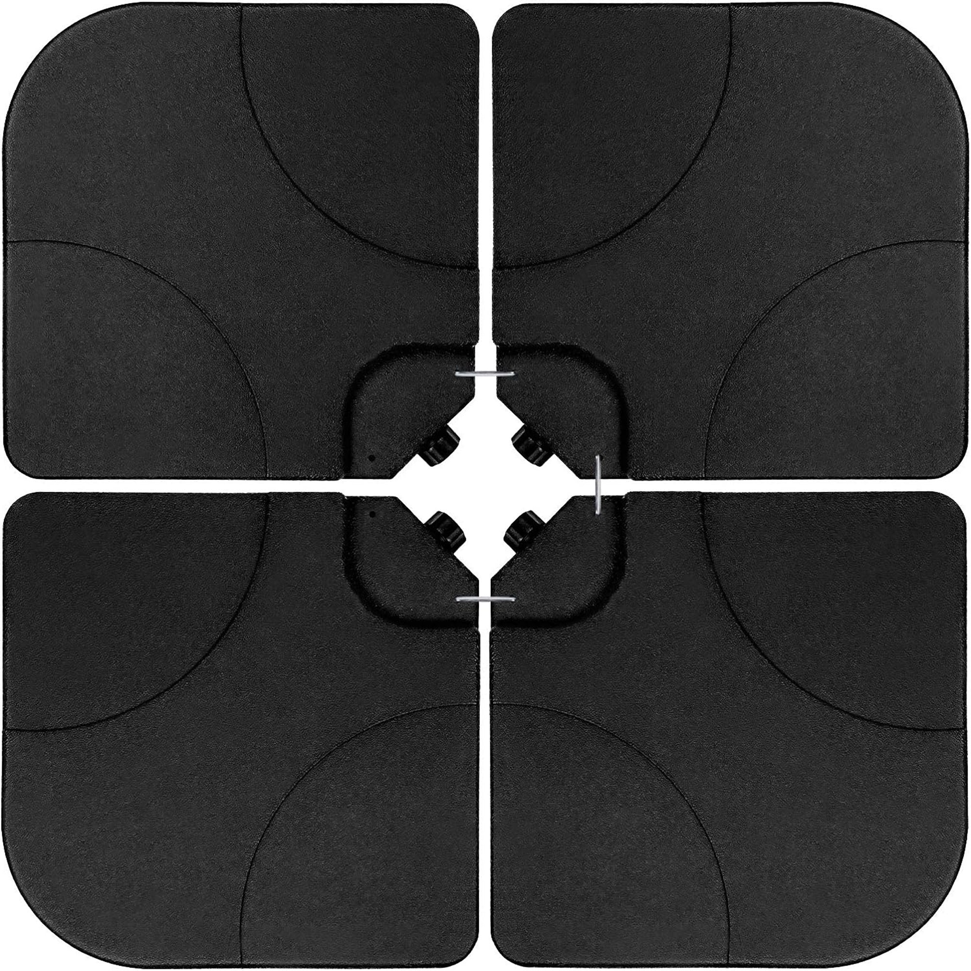 4-Piece Universal Standard Cross Patio Umbrella Base in Black