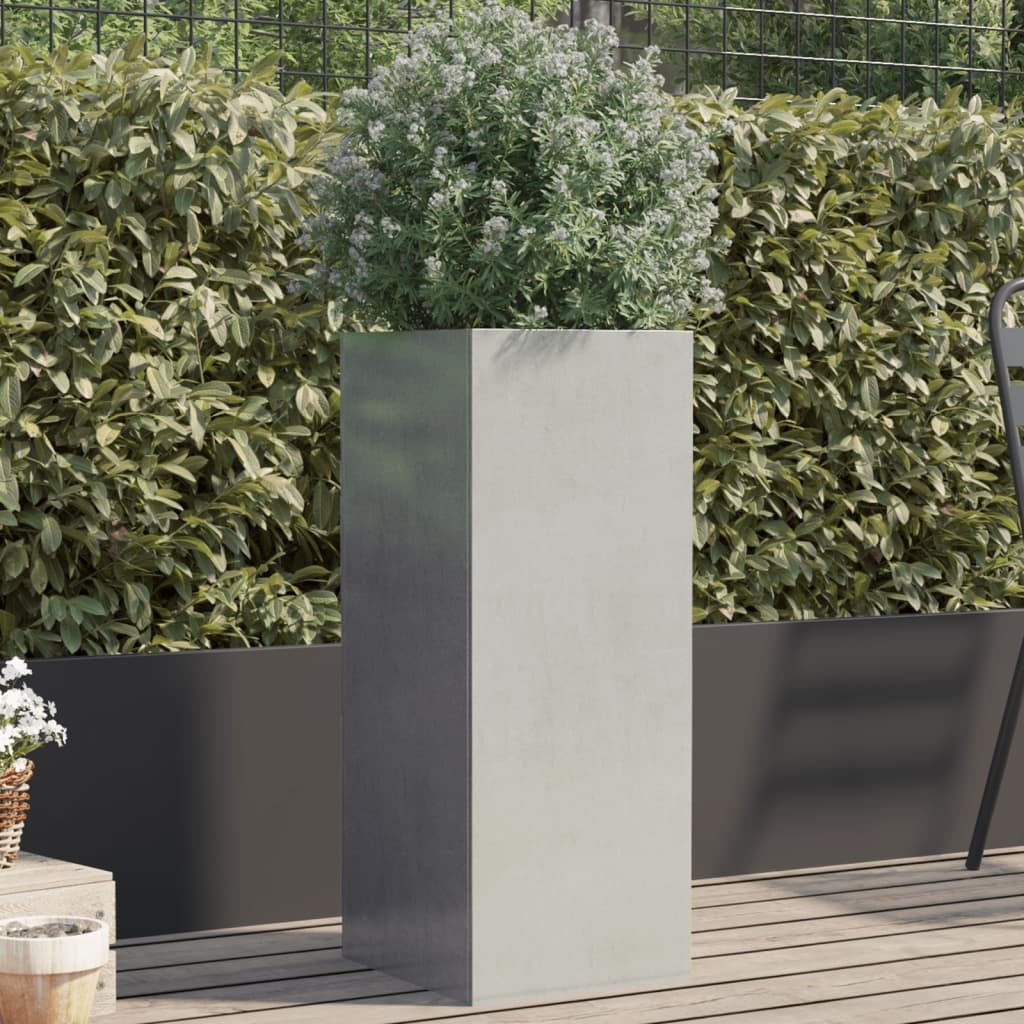 Planter Silver 12.6"x10.8"x29.5" Stainless Steel