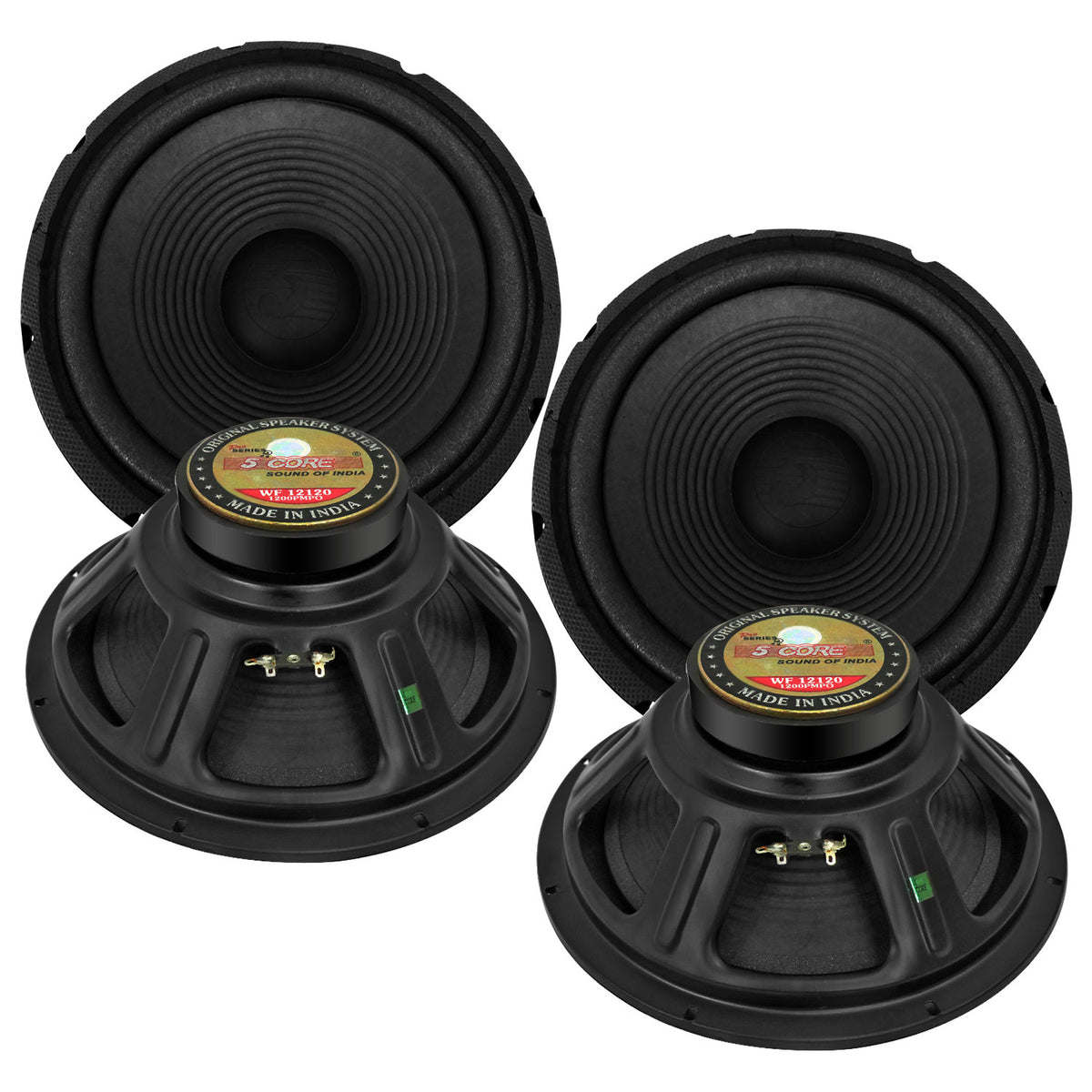 5 Core 12 Inch Subwoofer Speaker 1200W Peak 8 Ohm DJ Replacement Bass Sub Woofer w 23 Oz Magnet - WF 12120 8OHM