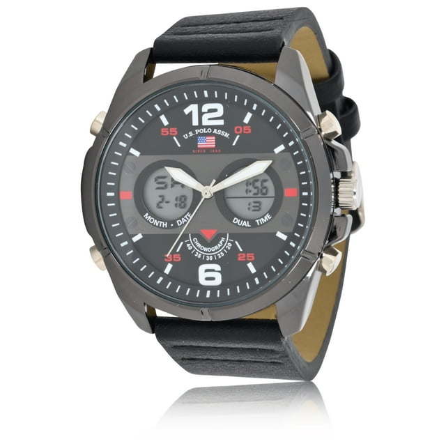 U.S. Polo Assn. Adult Male Analog/Digital Watch in Gun Metal (US5289WM)