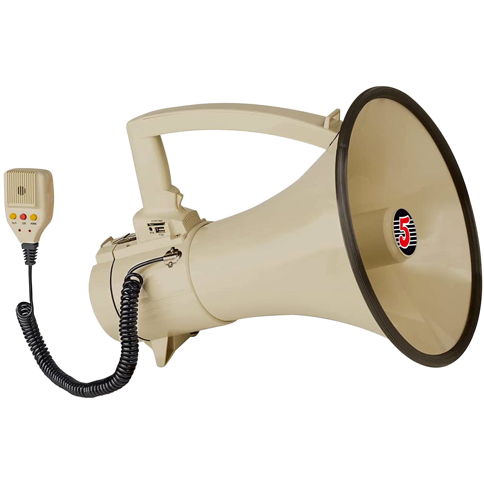 5 Core Professional Bull horn Megaphone Industrial Grade Handlebar 100W Loud Siren Noise Maker Bullhorn Speaker w Recording USB SD Card Adjustable Vol