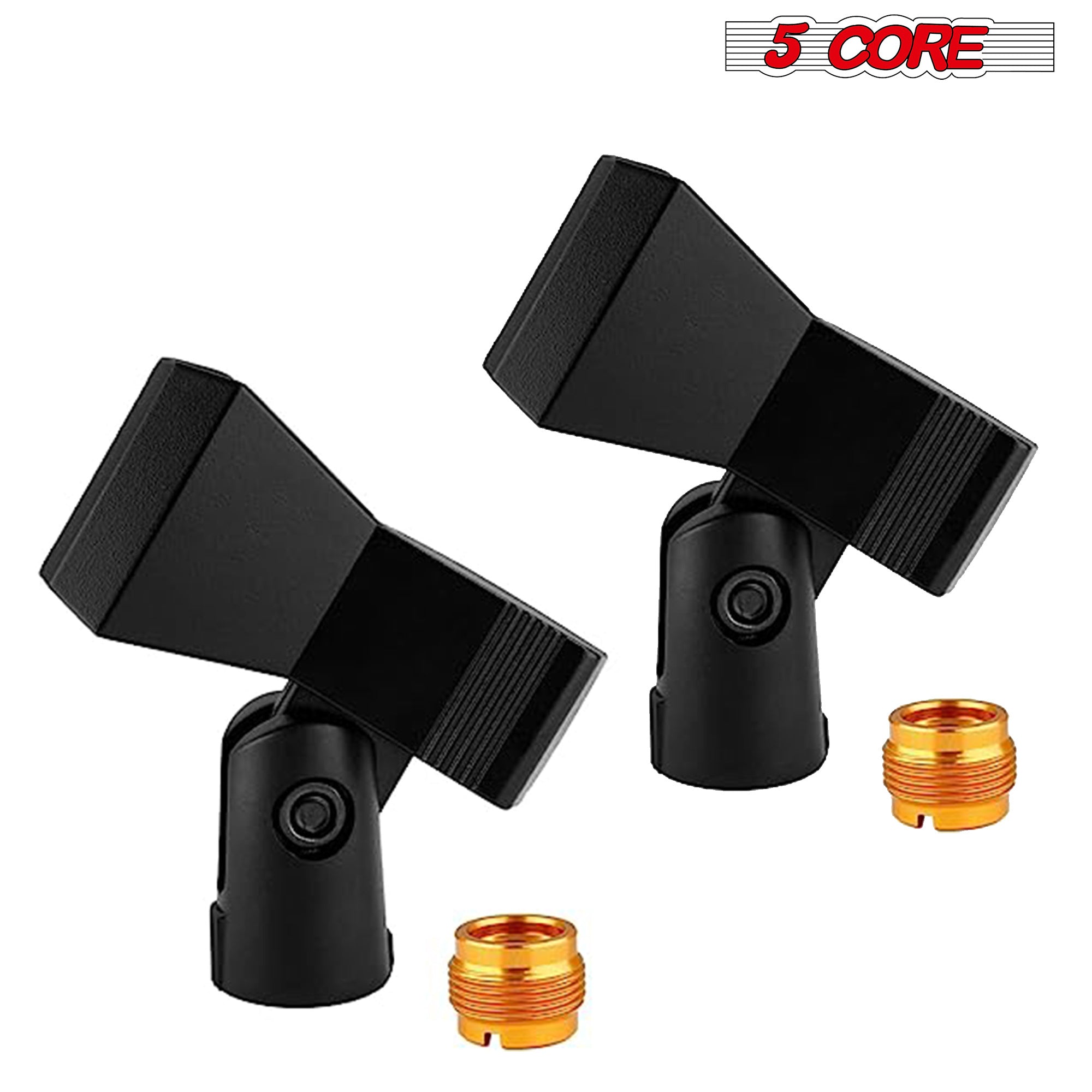 5 Core Durable Spring Loaded Premium Microphone Clips/Compatible with Most Handheld Transmitters Less Than 4.5 cm - MC 04