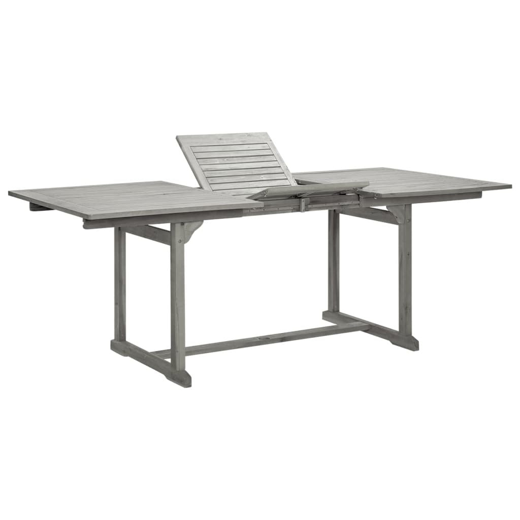 Patio Dining Table (59.1"-78.7")x39.4"x29.5" Solid Acacia Wood