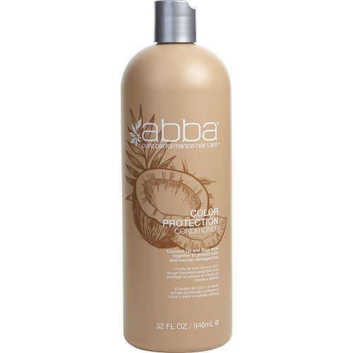 ABBA by ABBA Pure & Natural Hair Care COLOR PROTECTION CONDITIONER 32 OZ (NEW PACKAGING)