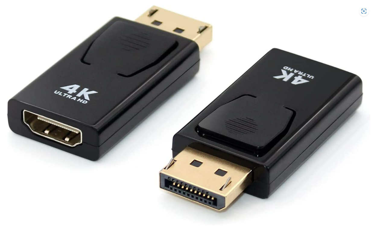 4K DisplayPort to HDMI Adapter; Sorthol Uni-Directional Display Port DP to HDMI Adapter Male to Female Gold Plated