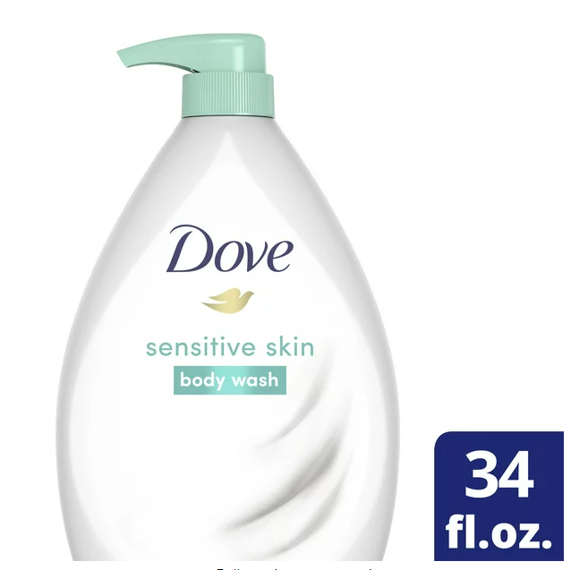 Dove Sensitive Skin Hypoallergenic Body Wash 34 Fl Oz
