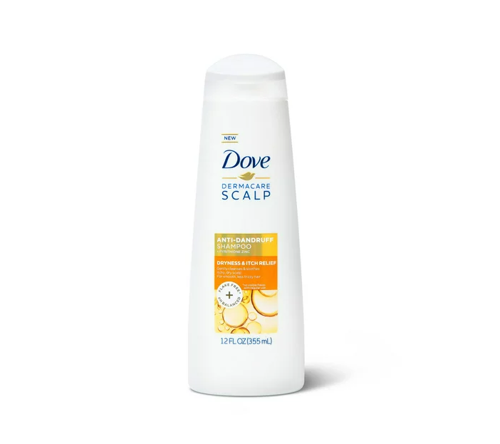 Dove Anti Dandruff Shampoo; DermaCare Dry Scalp Treatment with Pyrithione Zinc for Dry Scalp; 12 oz