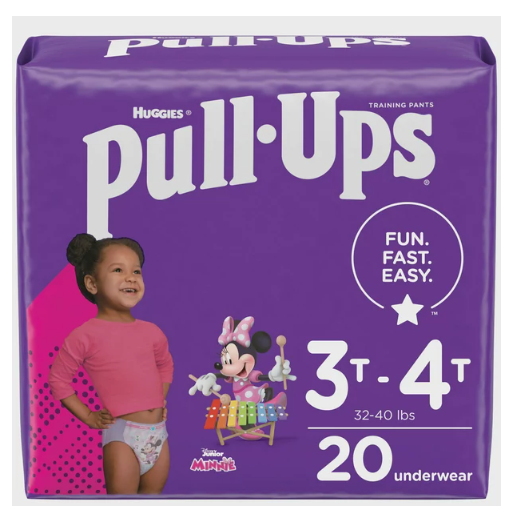 Pull-Ups Girls' Potty Training Pants Size 5; 3T-4T; 20 Ct