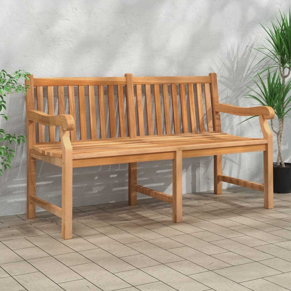 Patio Bench 59.1" Solid Teak Wood