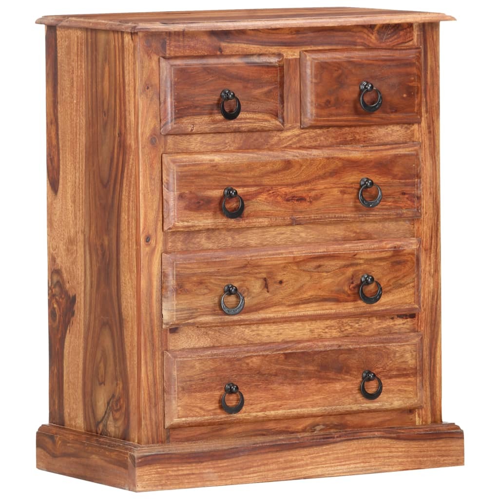 Drawer Cabinet 23.6"x13.8"x29.5" Solid Sheesham Wood