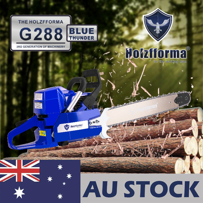 FARMERTEC 87cc Holzfforma® Blue Thunder G288 Gasoline Chain Saw Power Head Without Guide Bar and Chain Top Quality By Farmertec All parts are For Husqvarna 288 Chainsaw