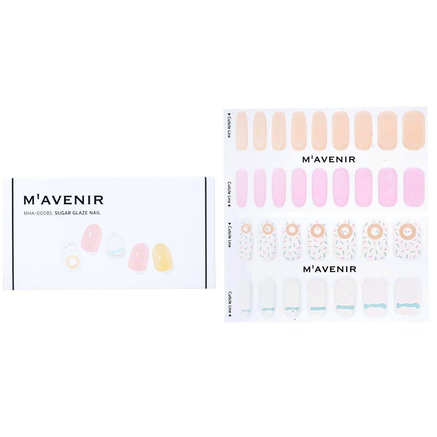 MAVENIR - Nail Sticker (Assorted Colour) - # Sugar Glaze Nail MHA-00085 / 026903 32pcs