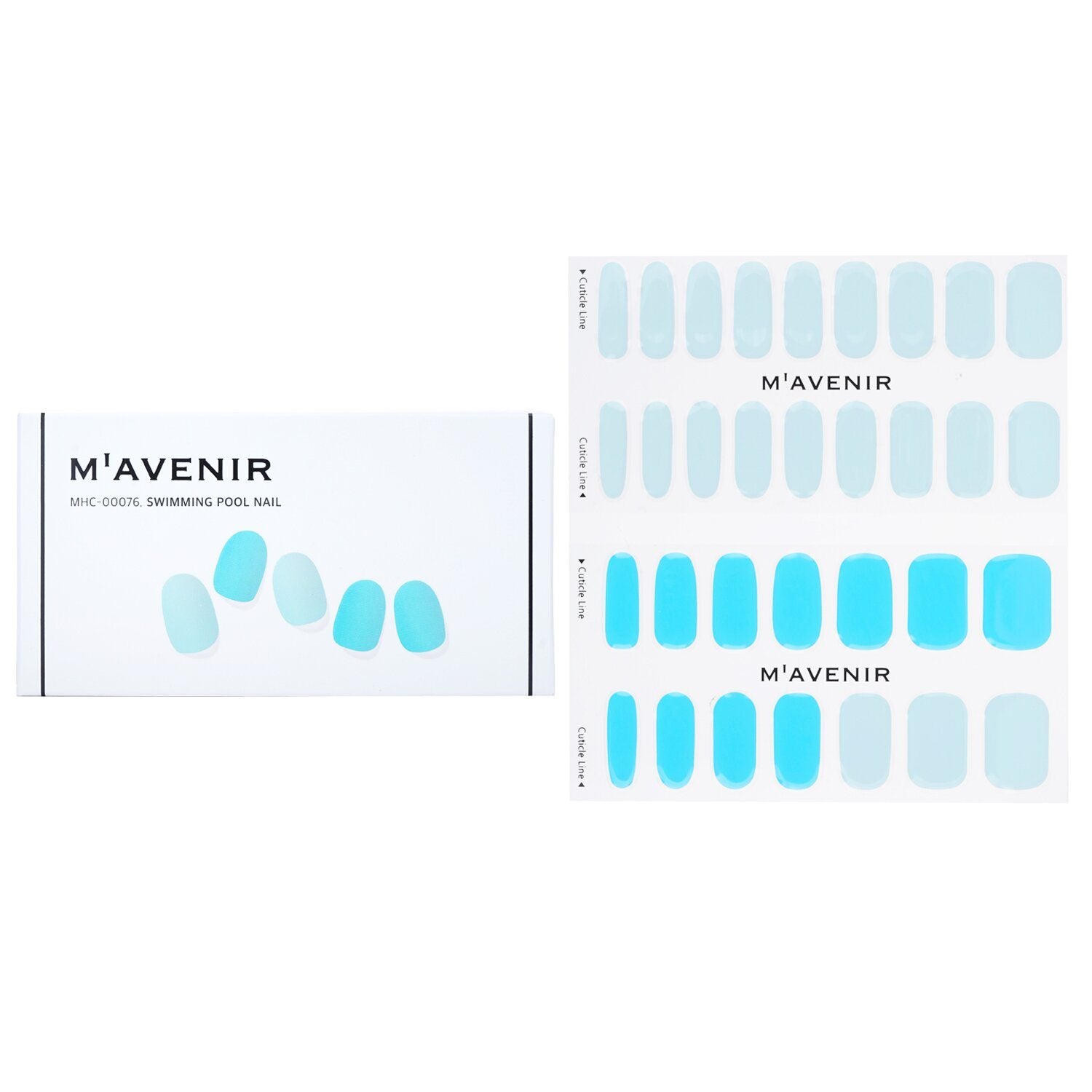 MAVENIR - Nail Sticker (Blue) - # Swimming Pool Nail MHC-00076 / 026873 32pcs