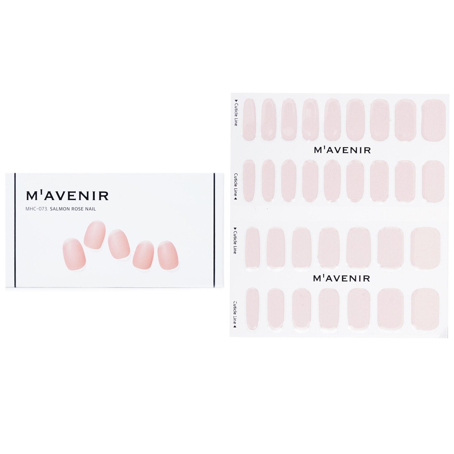 MAVENIR - Nail Sticker (Pink) - # Salmon Rose Nail MHC-073 / 022585 32pcs