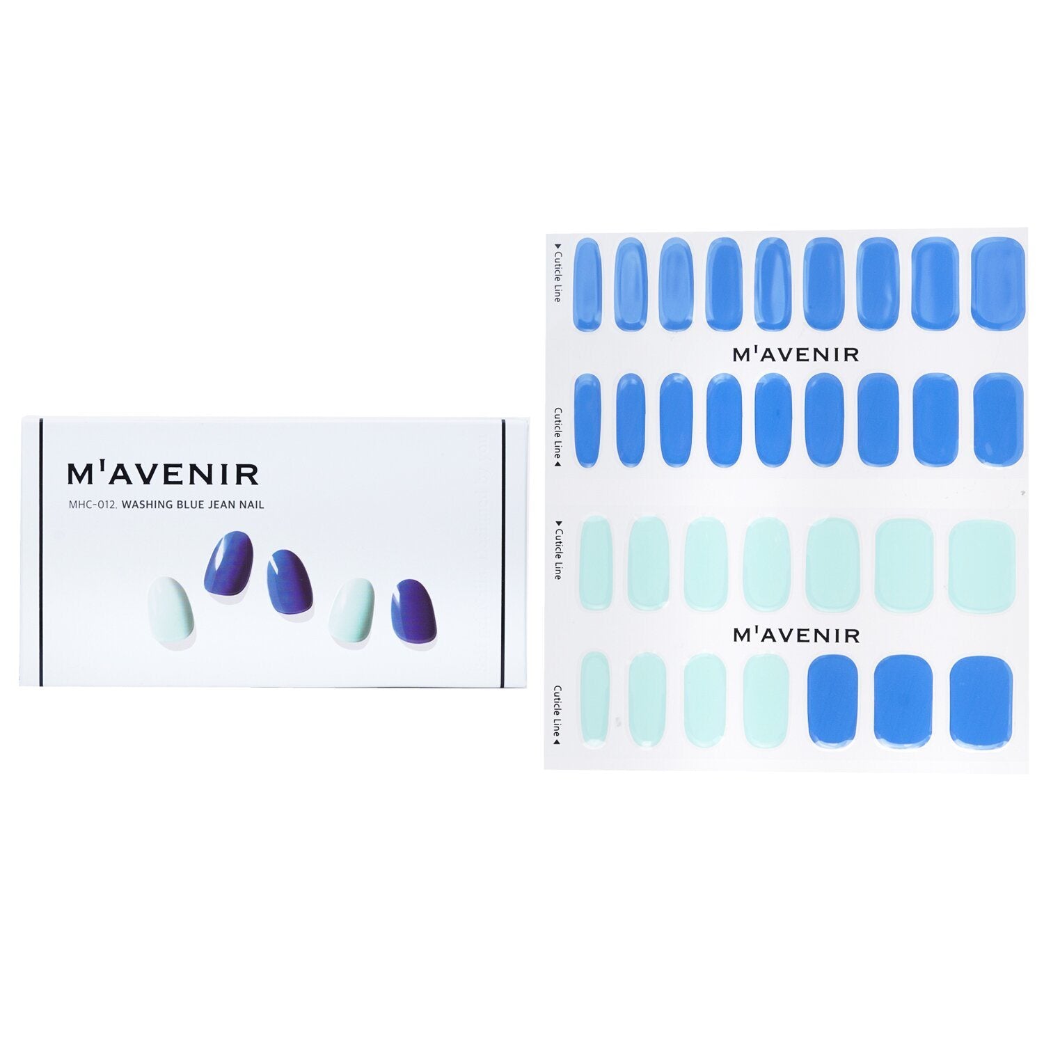 MAVENIR - Nail Sticker (Blue) - # Washing Blue Jean Nail MHC-012 / 020161 32pcs