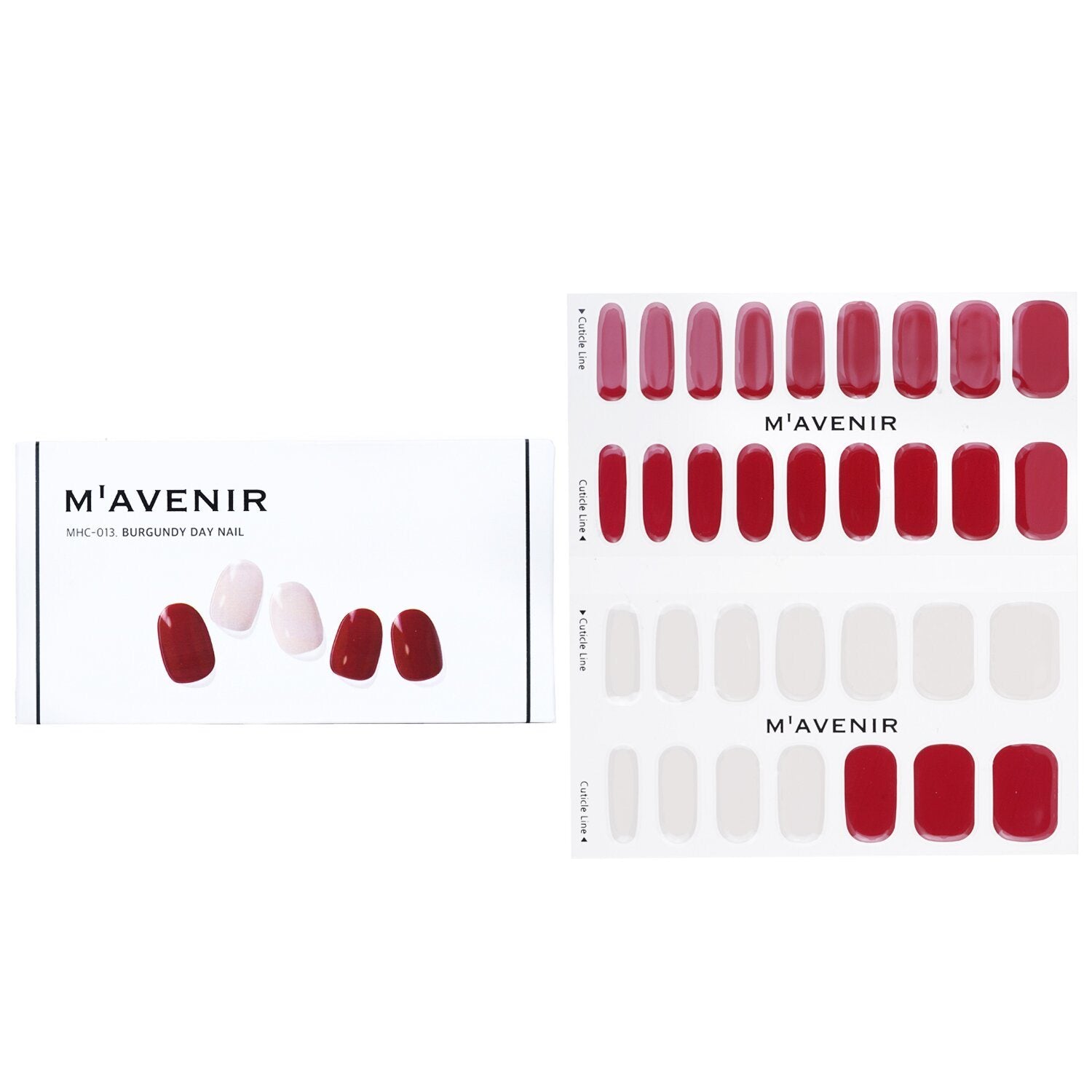 MAVENIR - Nail Sticker (Red) - # Burgundy Day Nail MHC-013 / 020475 32pcs