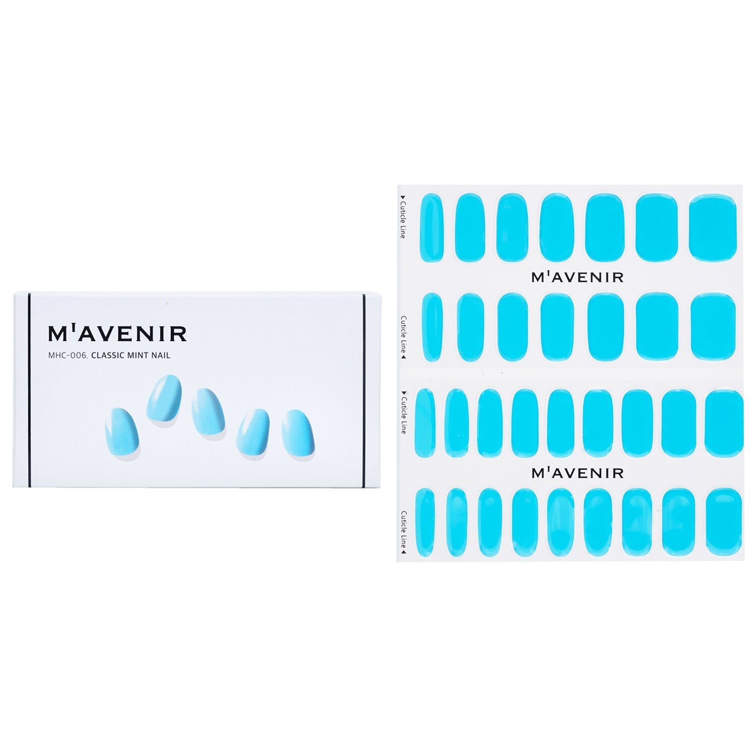 MAVENIR - Nail Sticker (Blue) - # Classic Mint Nail MHC-006 / 020208 32pcs