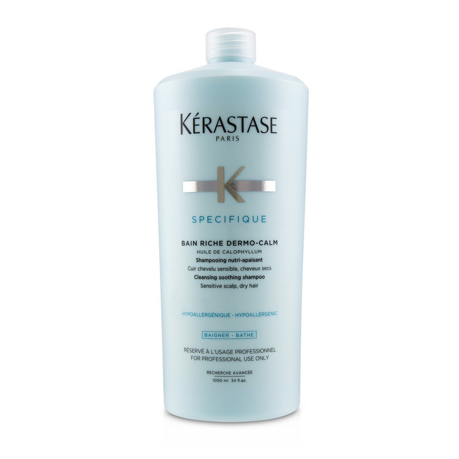 KERASTASE - Specifique Bain Riche Dermo-Calm Cleansing Soothing Shampoo (Sensitive Scalp, Dry Hair) 1000ml/34oz