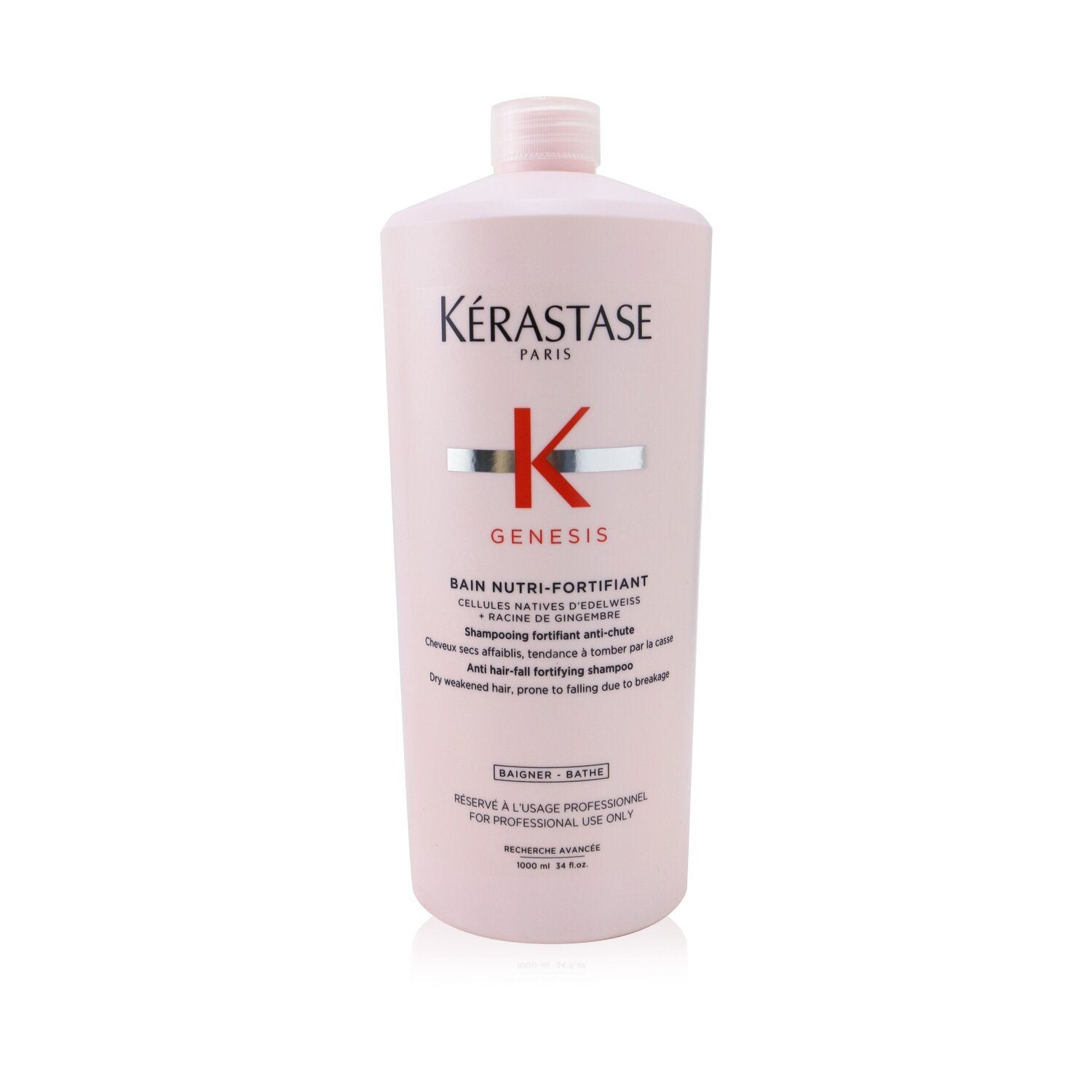 KERASTASE - Genesis Bain Nutri-Fortifiant Anti Hair-Fall Fortifying Shampoo (Dry Weakened Hair, Prone To Falling Due To Breakage) 1000ml/34oz