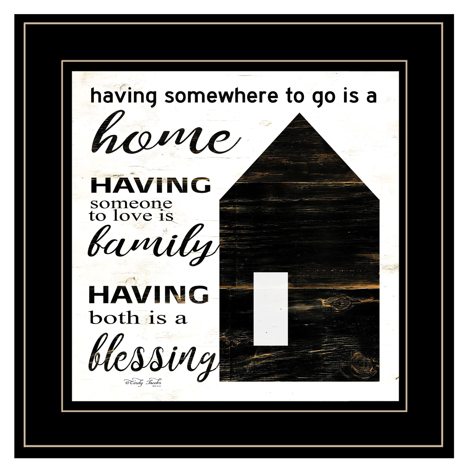 "A Blessing" by Cindy Jacobs, Ready to Hang Framed Print, Black Frame - Rainbowbestdeals