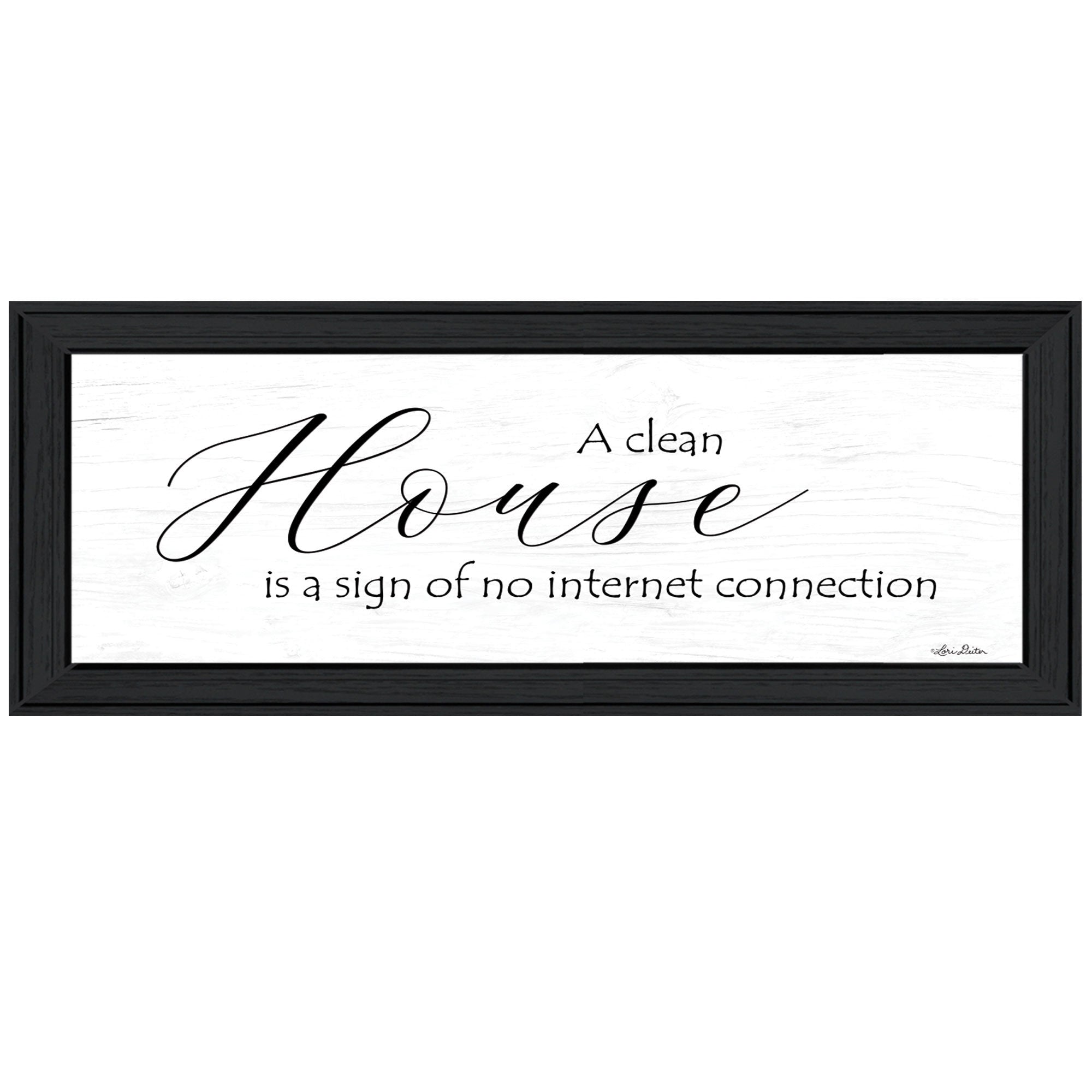 "A Clean House" by Lori Deiter, Ready to Hang Framed Print, Black Frame - Rainbowbestdeals