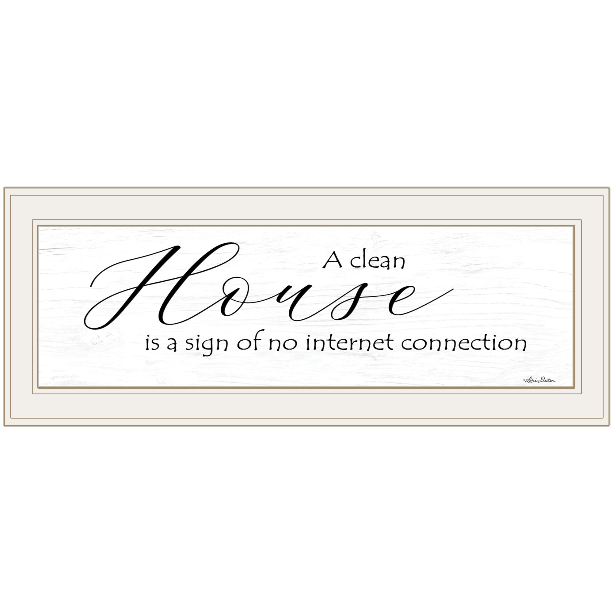 "A Clean House" by Lori Deiter, Ready to Hang Framed Print, White Frame - Rainbowbestdeals