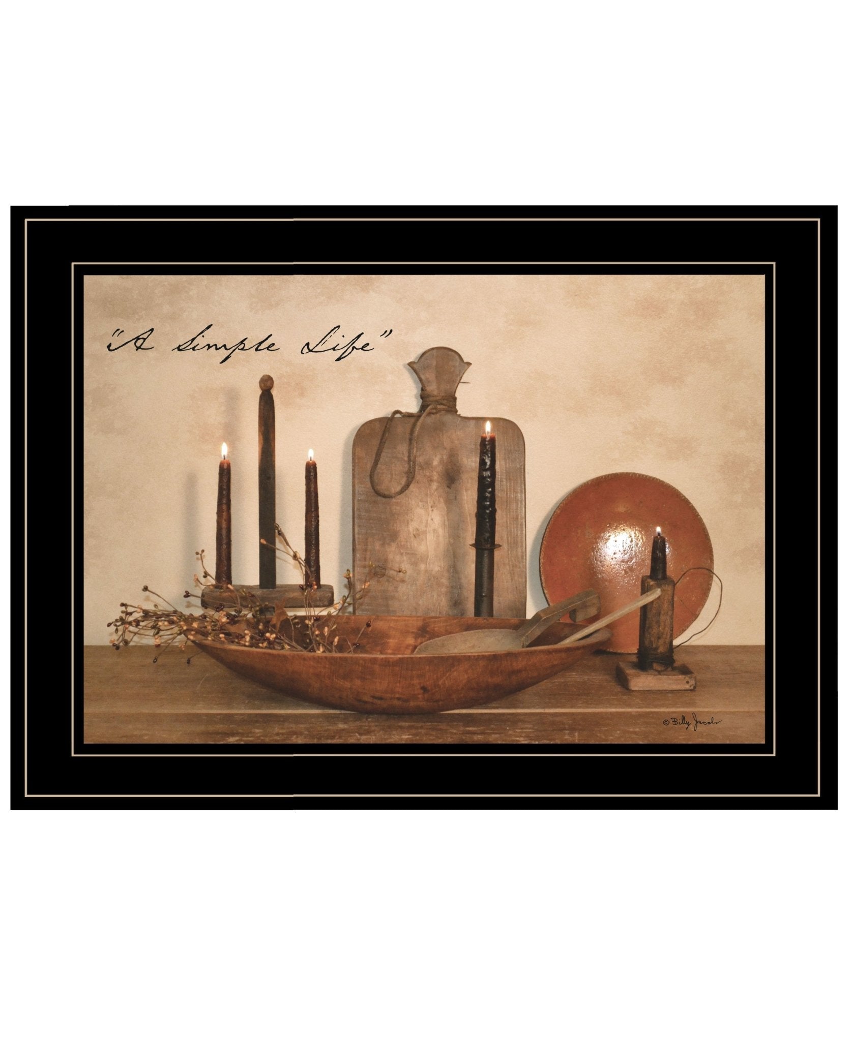 "A Simple Life" by Billy Jacobs, Ready to Hang Framed Print, Black Frame - Rainbowbestdeals