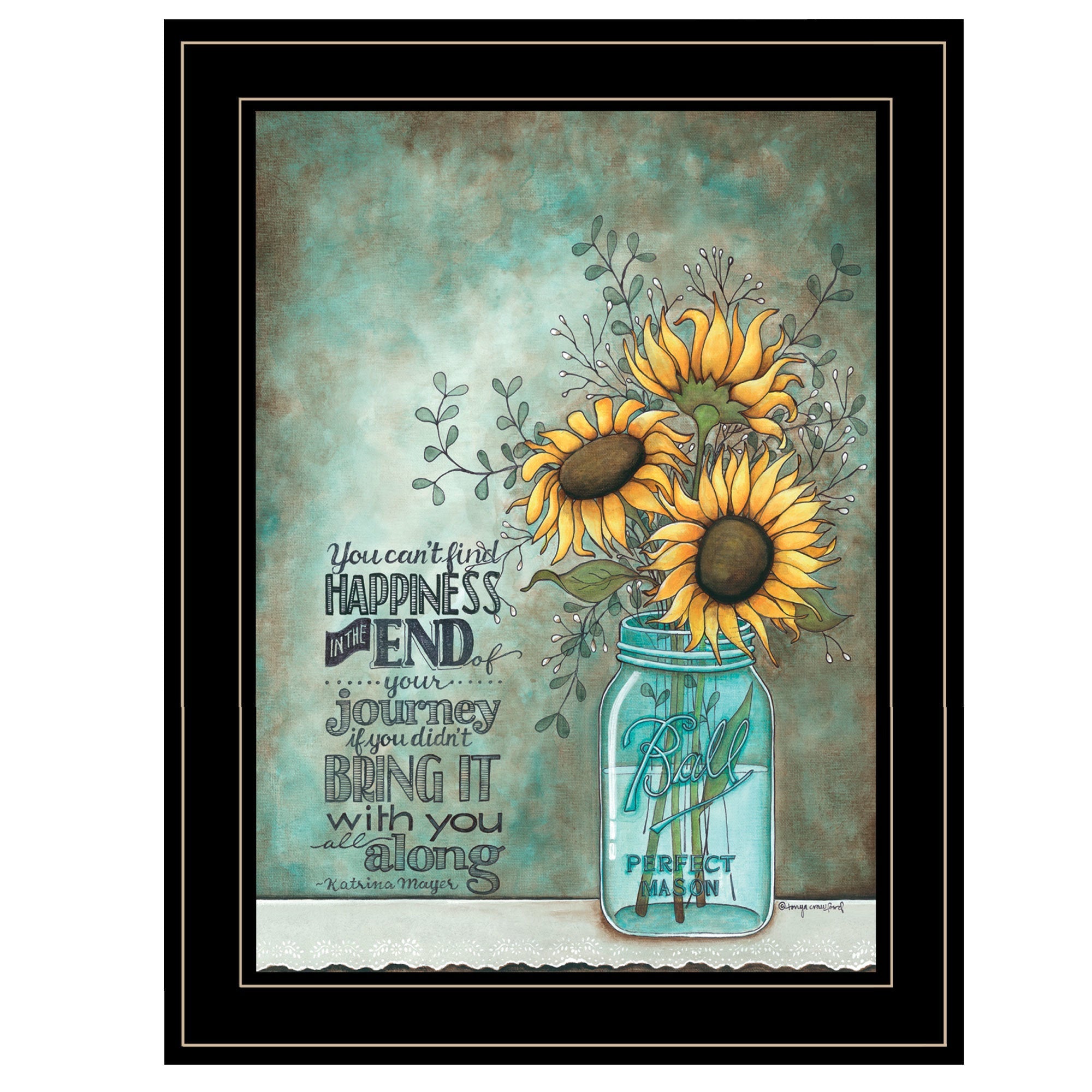 "All Along" by Tonya Crawford, Ready to Hang Framed Print, Black Frame - Rainbowbestdeals