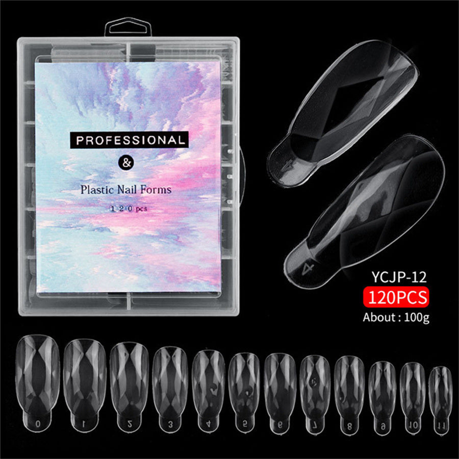 1BOX Nail Tips Plastic Nail Forms Fake Nail Tips Nail Extension Artificial Fingernails Nail Tips For Acryl Gel