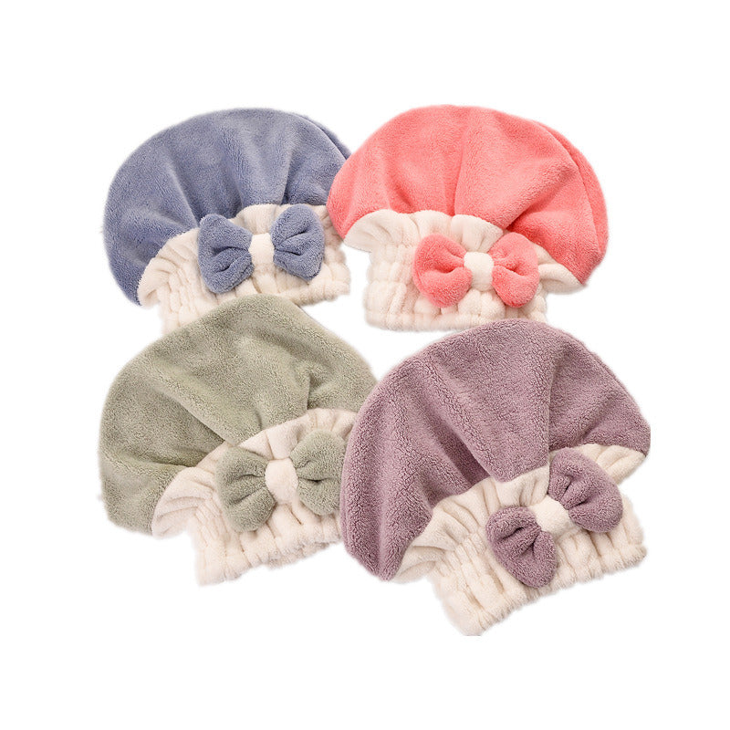 2 Pcs Microfiber Hair Towel Cap; Soft Absorbent Quick Drying Cap for Curly Thick Hair