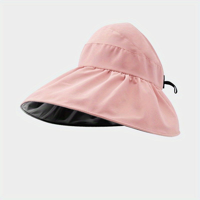 Wide Brim Sun Visor Foldable Picnic Hat Beach UV Protection Scallop Cap For Outdoor; Women's Hat & Caps