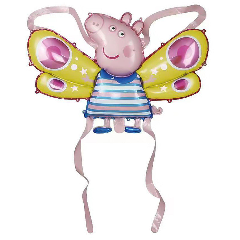 Peppa Pig wing balloon cartoon wing balloon children's toys to push the stall balloon