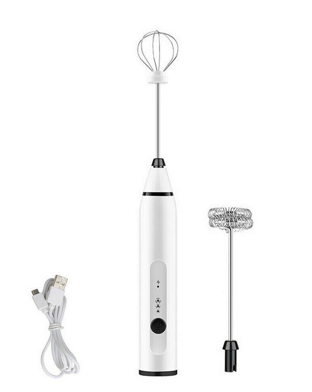 Milk Frother Electric Egg Beater USB Charging Mixer for Coffee Drink Portable; electric mixer