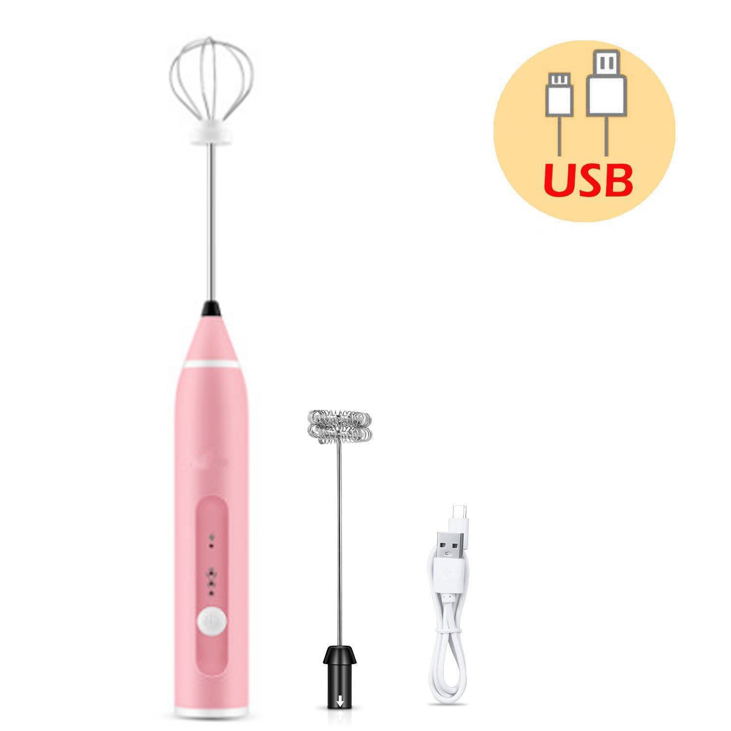 Milk Frother Electric Egg Beater USB Charging Mixer for Coffee Drink Portable; electric mixer