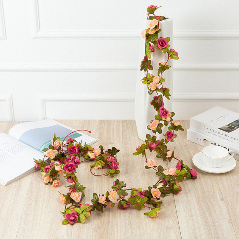 1pc 98.43inch/8.2ft Rose Artificial Flowers; Artificial Flower Christmas Garland; Fake Rose Vine For Wedding Home Room Decoration Spring Autumn Garden Arch DIY Fake Plant Vine; Mother's Day Decor