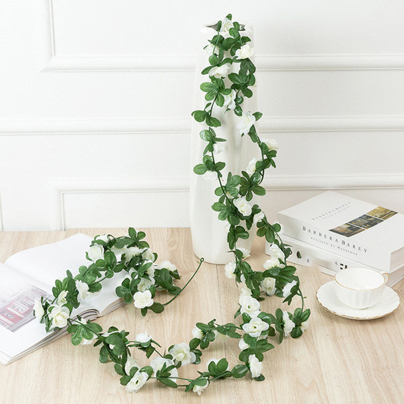 1pc 98.43inch/8.2ft Rose Artificial Flowers; Artificial Flower Christmas Garland; Fake Rose Vine For Wedding Home Room Decoration Spring Autumn Garden Arch DIY Fake Plant Vine; Mother's Day Decor