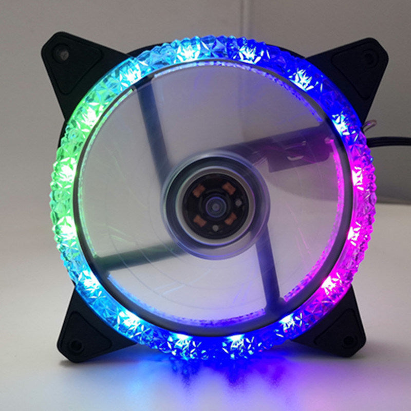 Computer Case Fan LED Case Fan 12CM/0.39ft Cool LED Computer Case Fan; 3pin+4pin; Desktop PC Main Case Cooling Fan