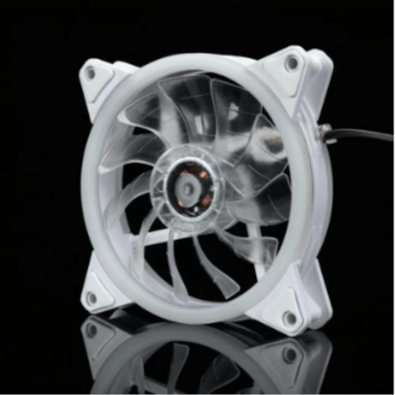 Computer Case Fan High-speed Chassis Fan 4.72inch Double-Sided Light-emitting Computer Mute Desktop Cooling Fan 16 Lights Fan 2000 Rpm 3pin+4pin