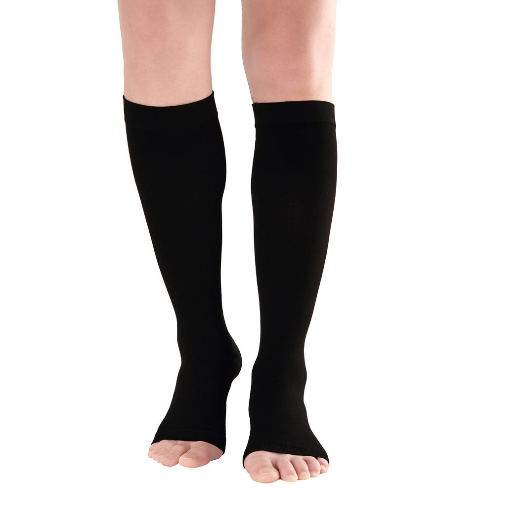 Compression Stockings Knee High Open Toe