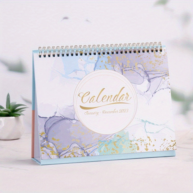 2023 Creative Desk Calendar: 365-Day Countdown, Colorful Monthly Planning Book for Desktop