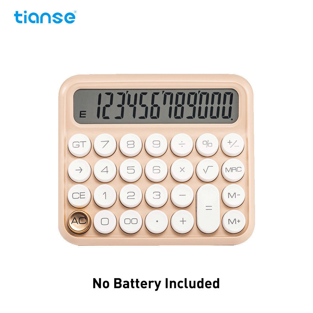 12 Digit TIANSE Desktop Calculator - Large LCD Display, Sensitive Buttons, Removable Key Caps - Perfect for Home, Office, and School!