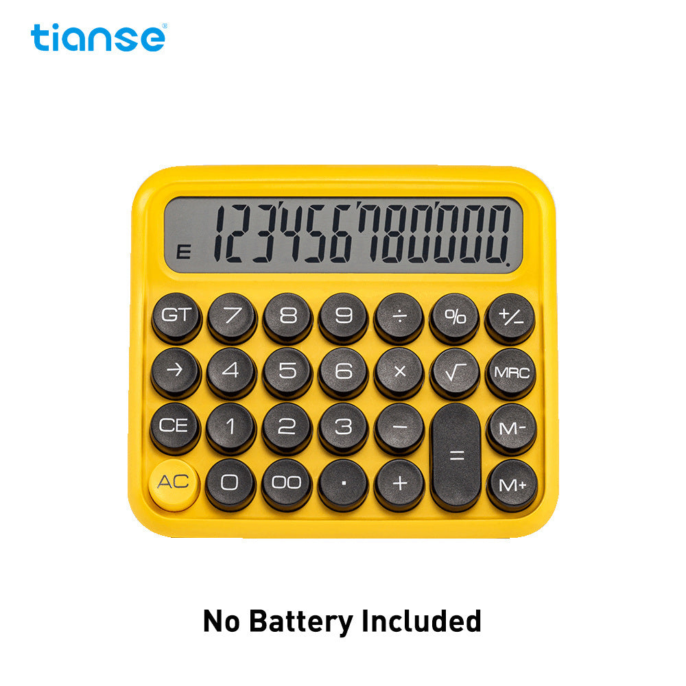 12 Digit TIANSE Desktop Calculator - Large LCD Display, Sensitive Buttons, Removable Key Caps - Perfect for Home, Office, and School!